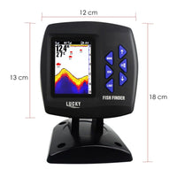 ILFF-138_CWLS LUCKY Color Display Boat Fish Finder Wireless Remote Control 300m/ 980ft Fishing Wireless Operating Range, 100m Depth Range, With Zoom Function, Shallow & Fish Alarm, Salt & Fresh Water, Ocean, Sea, River, Lake, Icy Water - Instrulife