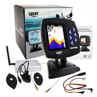 ILFF-138_CWLS LUCKY Color Display Boat Fish Finder Wireless Remote Control 300m/ 980ft Fishing Wireless Operating Range, 100m Depth Range, With Zoom Function, Shallow & Fish Alarm, Salt & Fresh Water, Ocean, Sea, River, Lake, Icy Water - Instrulife