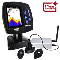 ILFF-138_CWLS LUCKY Color Display Boat Fish Finder Wireless Remote Control 300m/ 980ft Fishing Wireless Operating Range, 100m Depth Range, With Zoom Function, Shallow & Fish Alarm, Salt & Fresh Water, Ocean, Sea, River, Lake, Icy Water - Instrulife