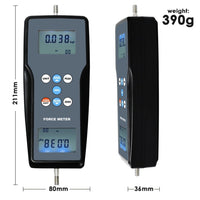 ILFM-207 Digital Force Meter Gauge Pull & Push Magnitude Test Tester Newtonmeter Newton N / kg / lb / g Measurement, for Manufacturing, Electronics, Building Hardware, Textile, Auto Parts - Instrulife