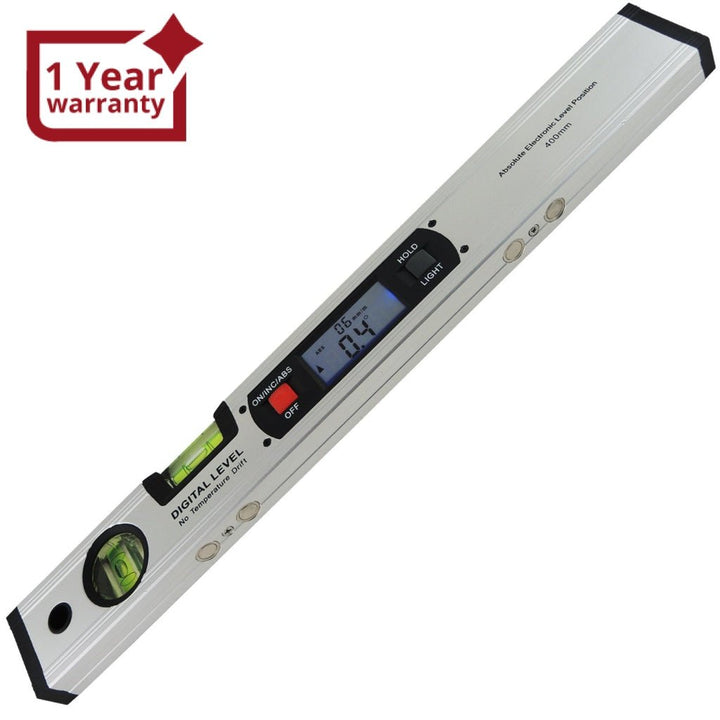 ILAF-17 Digital Angle Finder Level 360° Spirit Level Upright Inclinometer with Magnets Protractor Ruler - Instrulife