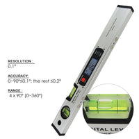 ILAF-17 Digital Angle Finder Level 360° Spirit Level Upright Inclinometer with Magnets Protractor Ruler - Instrulife