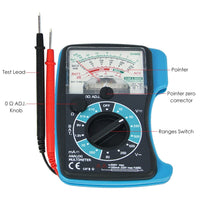 ILAM-1018 Analog 5 Scales Multimeter DC AC Voltage DC Current OHM Decibel Resistance Pocket Size - Instrulife