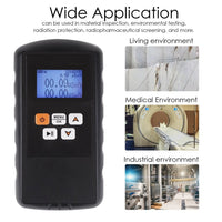 ILRM-332 Digital Nuclear Radiation Detector Dosimeter Geiger Counter Dose Device Monitor Portable with Dosage Rate Alarm - Instrulife