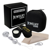 ILJL-247 15x 21mm Optic Glass Loupe 6 LED & UV Light Magnifier Jeweler Foldaway Pocket Black Frame Triplet Lens Magnifying Gem Jeweler Mechanics Photographer Hobbyist Watchmaker - Instrulife