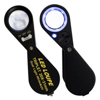ILJL-248 20x Loupe 21mm Optical Glass Magnifier 6 LED Light & UV Light Mini Magnification Jeweller Black Frame Triplet Lens Jeweler Mechanics Photographer Hobbyist Coin Collector Arts & Crafts Machinist - Instrulife