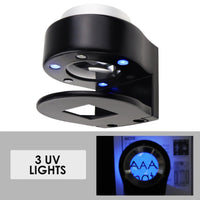 ILJL-309 30x Magnification Magnifying Glass Jewelers Loupe, 6 Lights Desktop Metal Magnifier Portable Folding Scale Eye Loop for Textile Optical Jewelry Tool Coins Currency Stamps (Rechargeable / Replaceable Battery) - Instrulife