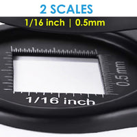 ILJL-309 30x Magnification Magnifying Glass Jewelers Loupe, 6 Lights Desktop Metal Magnifier Portable Folding Scale Eye Loop for Textile Optical Jewelry Tool Coins Currency Stamps (Rechargeable / Replaceable Battery) - Instrulife