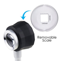 ILJL-310 10x Magnification Optical Glass Loupe Magnifier Double Lens Magnifying Jewelry Gem Tool 1/16inch & 0.5mm Scale - Instrulife