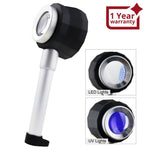 ILJL-310 10x Magnification Optical Glass Loupe Magnifier Double Lens Magnifying Jewelry Gem Tool 1/16inch & 0.5mm Scale - Instrulife