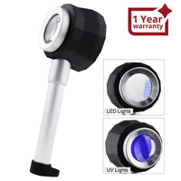 ILJL-310 10x Magnification Optical Glass Loupe Magnifier Double Lens Magnifying Jewelry Gem Tool 1/16inch & 0.5mm Scale - Instrulife
