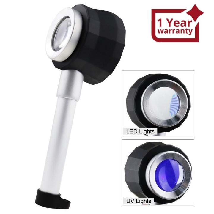 ILJL-310 10x Magnification Optical Glass Loupe Magnifier Double Lens Magnifying Jewelry Gem Tool 1/16inch & 0.5mm Scale - Instrulife