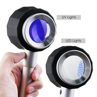 ILJL-310 10x Magnification Optical Glass Loupe Magnifier Double Lens Magnifying Jewelry Gem Tool 1/16inch & 0.5mm Scale - Instrulife