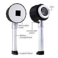 ILJL-310 10x Magnification Optical Glass Loupe Magnifier Double Lens Magnifying Jewelry Gem Tool 1/16inch & 0.5mm Scale - Instrulife