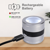 ILJL-386 Rechargeable 10X Full Metal Jeweler Optical Magnifying Glass 5 LED 5 UV Light Scale Loupe USB Charging Lens Jewelry Gemstone Magnifier Tool - Instrulife