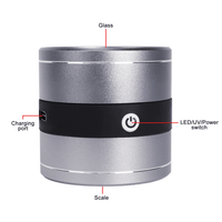 ILJL-386 Rechargeable 10X Full Metal Jeweler Optical Magnifying Glass 5 LED 5 UV Light Scale Loupe USB Charging Lens Jewelry Gemstone Magnifier Tool - Instrulife
