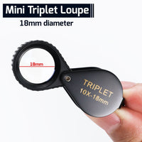 ILJL-451 Magnifier Mini Jeweler Loupe (10X / 20X / 30X) 18mm High-Quality Optical Triplet Lens Battery Free Inspection Ideal for Jewelers, Gemologists, Collectors and Repairs - Instrulife