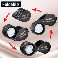 ILJL-451 Magnifier Mini Jeweler Loupe (10X / 20X / 30X) 18mm High-Quality Optical Triplet Lens Battery Free Inspection Ideal for Jewelers, Gemologists, Collectors and Repairs - Instrulife
