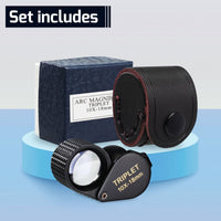 ILJL-451 Magnifier Mini Jeweler Loupe (10X / 20X / 30X) 18mm High-Quality Optical Triplet Lens Battery Free Inspection Ideal for Jewelers, Gemologists, Collectors and Repairs - Instrulife