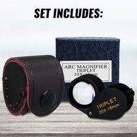 ILJL-451 Magnifier Mini Jeweler Loupe (10X / 20X / 30X) 18mm High-Quality Optical Triplet Lens Battery Free Inspection Ideal for Jewelers, Gemologists, Collectors and Repairs - Instrulife