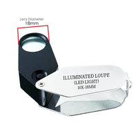 ILJL-782 10X Jeweler Loupe Magnifier + LED light, 18mm lens - Instrulife