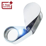 ILJL-783XX Mini 20x Magnifying Optical Glass LED Light Jeweler Loupe - Instrulife