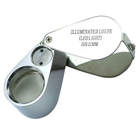 ILJL-783XX Mini 20x Magnifying Optical Glass LED Light Jeweler Loupe - Instrulife