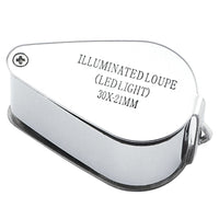ILJL-785XX Portable 30x Magnifying Optical Glass LED Light Jeweler Loupe - Instrulife