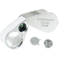 ILJL-785XX Portable 30x Magnifying Optical Glass LED Light Jeweler Loupe - Instrulife