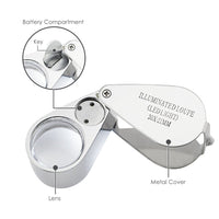 ILJL-785XX Portable 30x Magnifying Optical Glass LED Light Jeweler Loupe - Instrulife