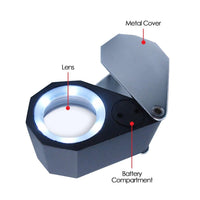 ILJL-781 Mini 10X Jeweler Loupe Magnifier + 6 LED light, 21mm lens - Instrulife