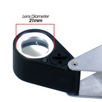 ILJL-18 Mini 10X Jeweler Loupe Magnifier + LED & UV light, 21mm lens - Instrulife
