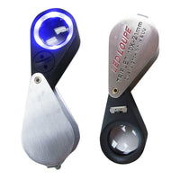 ILJL-18 Mini 10X Jeweler Loupe Magnifier + LED & UV light, 21mm lens - Instrulife