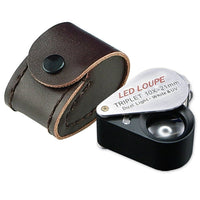 ILJL-18 Mini 10X Jeweler Loupe Magnifier + LED & UV light, 21mm lens - Instrulife
