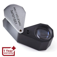 ILJL-783 20X Magnification 21mm l Lens Jeweler Loupe Magnifier + 6 LED light - Instrulife