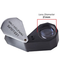 ILJL-783 20X Magnification 21mm l Lens Jeweler Loupe Magnifier + 6 LED light - Instrulife