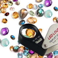 ILJL-119 Mini Jeweler Loupe 20X Magnifier + LED & UV light 21mm lens - Instrulife