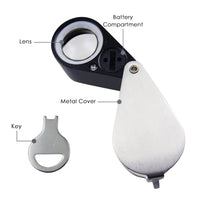 ILJL-119 Mini Jeweler Loupe 20X Magnifier + LED & UV light 21mm lens - Instrulife