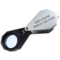 ILJL-785 30X Jeweler Loupe Magnifier + 6 LED light , 21mm lens - Instrulife