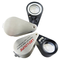 ILJL-46 Mini 30X Jeweler Loupe Magnifier + LED & UV light 21mm lens - Instrulife