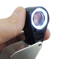 ILJL-46 Mini 30X Jeweler Loupe Magnifier + LED & UV light 21mm lens - Instrulife