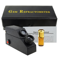 ILGR-827 0.01 nD Scale Division Gem Refractometer w/ Built-in LED Light + RI Oil - Instrulife