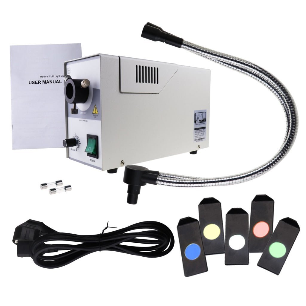 ILFI-737_Filter Gooseneck Fiber Optic Microscope Illuminator + Color Filters - Instrulife
