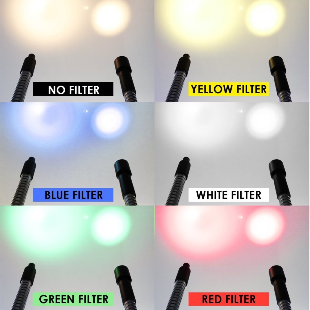 ILFI-737_Filter Gooseneck Fiber Optic Microscope Illuminator + Color Filters - Instrulife
