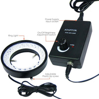 ILMI-738 48 LED Camera Microscope Ring Light (White Bulbs, 74mm max dia) - Instrulife