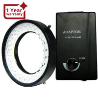ILMI-738 48 LED Camera Microscope Ring Light (White Bulbs, 74mm max dia) - Instrulife