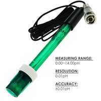 ILWQ-775 Single Cylinder pH Electrode + Long Cable + BNC Type Plug + 2 Buffer Solutions - Instrulife