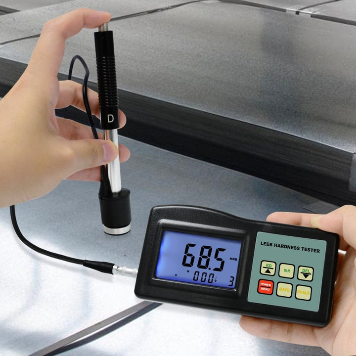 ILHT-6560 Leeb Hardness Meter Tester 200-900 HLD Metals Durometer D Type Impact Measurement Gauge Test Kit (HRB HRC HV HB HS HL) for Solid Aluminum Steel Iron Bronze 9 Materials - Instrulife