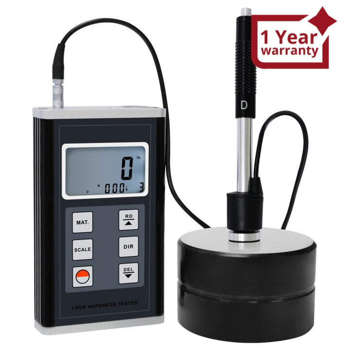 ILHT-6580 Leeb Hardness Meter Tester 170-960 HLD Metals Durometer D Type Impact Measurement Gauge Test Kit (HRB HRC HV HB HS HL) for Solid Aluminum Steel Iron Bronze 9 Materials - Instrulife