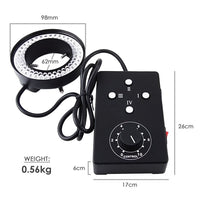 ILMI-822 Ring Light 62mm 72 LED Microscope Camera Illuminator Flash Lens - Instrulife